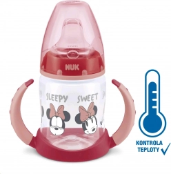 Baby oefenfles NUK DISNEY MICKEY met temperatuurcontrole 150 ml, rood