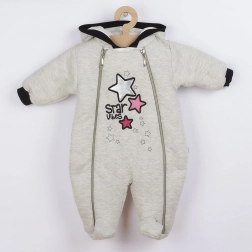 Winter babypak met capuchon KOALA Star Vibes roze