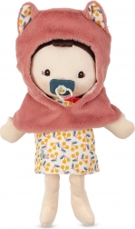 Poupée en tissu Lilliputiens Jeanne avec porte-bébé et tétine magnétique