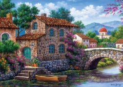 ART PUZZLE Puzzle Canal with Flowers 500 pieces