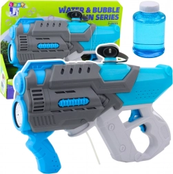 Elektrisch waterpistool met bellenblazer 2-in-1 blauw-grijs