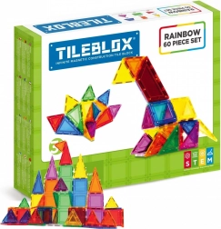 Tileblox regenboog magnetische bouwset 60 delen