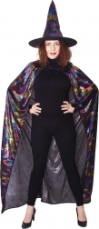 Heksenkostuum met spinnenwebmantel en hoed voor volwassenen