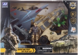 Militaire set met straaljager, motor en waterscooter