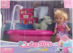 Pop met badje en hondje voor kinderen