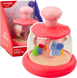 Pink Carousel with Beads and Animals