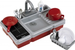 Kindergootsteen met stromend water en inductiekookplaat BOSCH mini – set met accessoires 3+