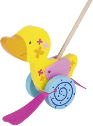 Houten eendje aan stok Goki