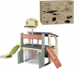 Smoby kinder speelcentrum met glijbaan en basket