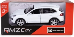 Metalen model RMZ City Porsche Cayenne 1:32 wit met pull-back aandrijving