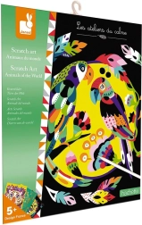 Janod krasplaatjes Dieren van de wereld mini