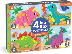 Mudpuppy puzzel dinosaurussen set 4-in-1