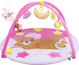 Tapis d’éveil musical PlayTo ours endormi rose
