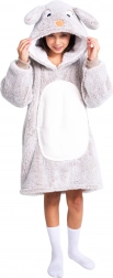 Cozy Noxxiez warme hoodiedeken met capuchon Konijn voor kinderen van 7–12 jaar