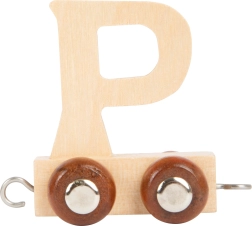 Houten wagon alfabet letter P – small foot