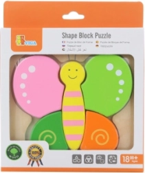 Houten mini-puzzel vlinder voor kinderen van Viga