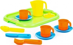 Theeservies voor drie met dienblad