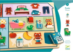 DJECO wooden shape sorter house puzzle