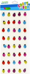 Decorative ladybug stickers 50 pcs