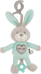 Educational musical plush bunny with clip Baby Mix, mint
