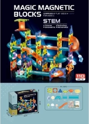 Jeu de construction magnétique 3D avec lumière, 110 pièces