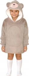 Warme hoodie-deken met berenkap voor kinderen 3–6 jaar Cozy Noxxiez