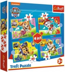 Puzzel 4v1 Paw Patrol Rennende Hondjes