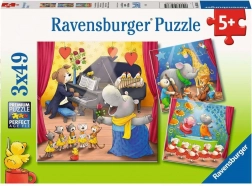Ravensburger Puzzle Animals on Stage 3x49 Pieces