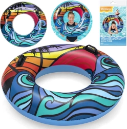Bestway bouée de natation gonflable avec poignées 91 cm – Vagues et palmiers