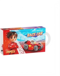Mini Waffle voiture de course rouge – kit de construction 50 pièces avec figurine