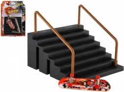 Vingerskateboard met trap en leuning 9 cm