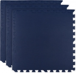 HUMBI schuimmat 180×60, grote waterdichte puzzel, veilig, 3 stuks, donkerblauw