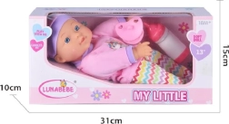 Poupée bébé 30 cm en tenue avec accessoires