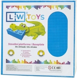 Grote bouwplaat 50×50 noppen blauw