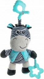 Educatief pluche speeltje met clip BABY MIX zebra