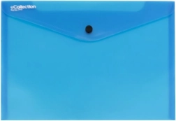 Documentenmap met druksluiting A5, blauw, polypropyleen