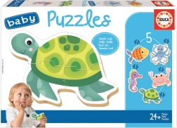Educa baby puzzel waterdieren 5-in-1 (3–5 stukjes)