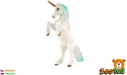 Plastic Unicorn white–blue 18 cm