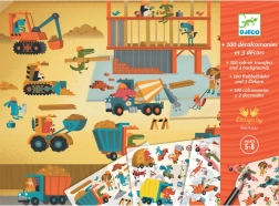 Set met doordrukplaatjes Auto’s Djeco