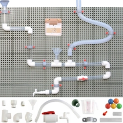 STEM Board Pipe System 84 Pieces – Water and Marble Set MASTERKIDZ