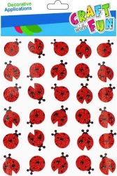 stickers lieveheersbeestjes met glitter 30 stuks