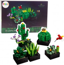 Kit de construction cactus et fleurs, 590 pièces