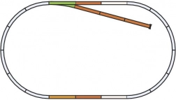 Ensemble de voies Piko B avec voie en impasse H0