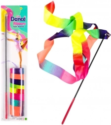 Kleurrijk gymnastieklint met stok voor dans en gymnastiek