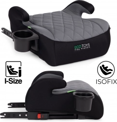 Kinderzitverhoger voor in de auto met ISOFIX en bekerhouder ECOTOYS i-Size 125–150 cm