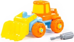 Didactische graafmachine voor kinderen met schroevendraaier