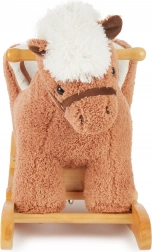 Schommelend pluchen paardje met zitje Bieco