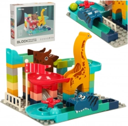 Knikkersbaan bouwset 62 onderdelen Bibi-inn