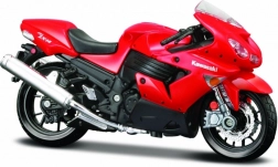 Modelmotor Kawasaki Ninja ZX-14 met sokkel 1:18
