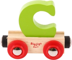Wooden Wagon with Letter C Bigjigs Rail